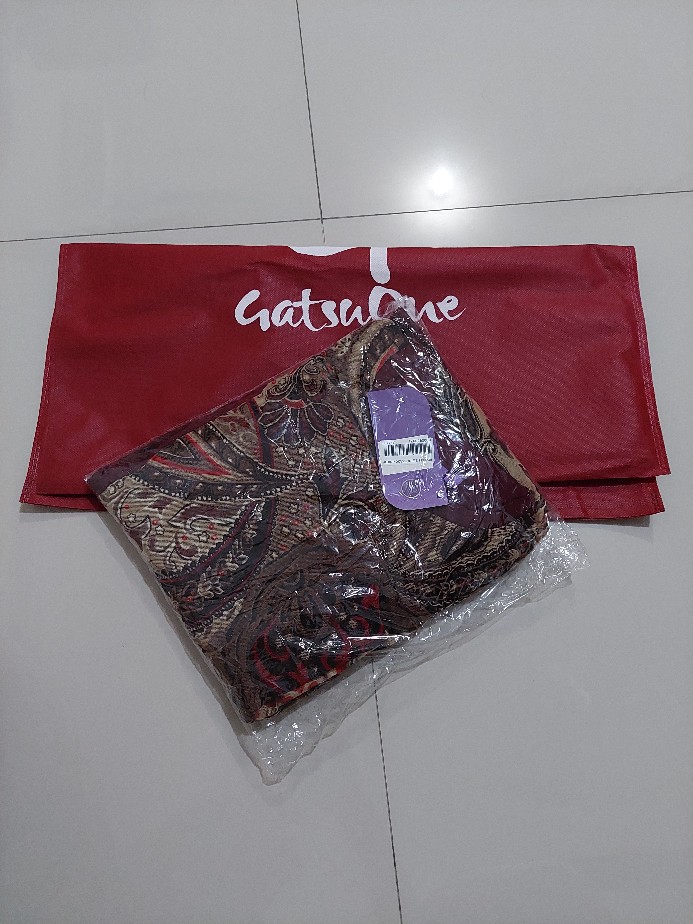 Gamis Batik Reverie 31 Maroon Motif By Ifa