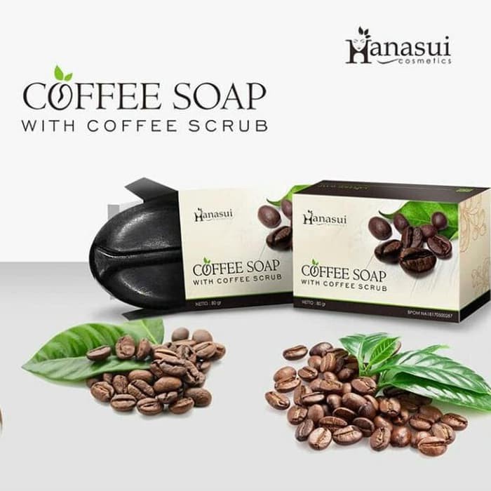 HANASUI Coffee Soap 30g White Rice - Bamboo Charcoal - Aloe Vera 60g | sabun scrub hanasui (KIM)