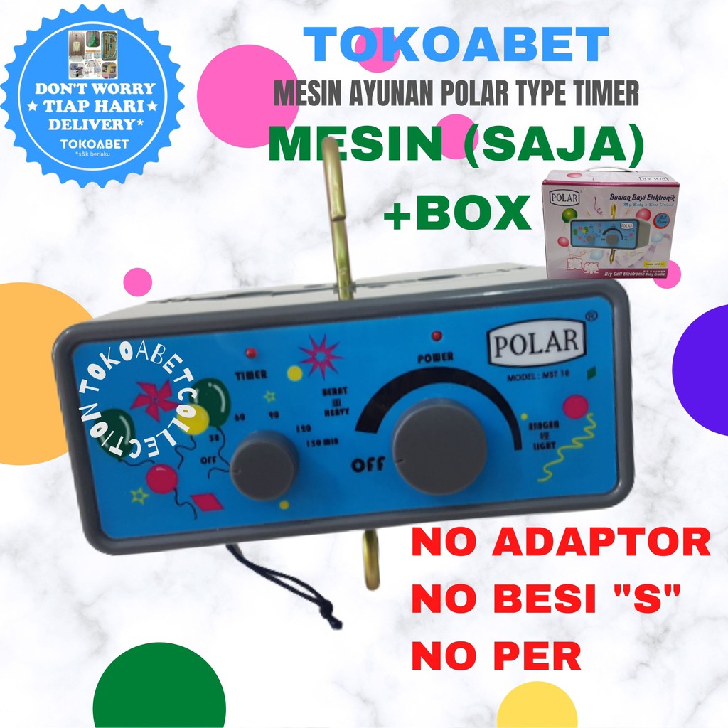 Perlengkapan bayi, ayunan bayi elektrik, Merk POLAR Type TIMER (NO MUSIC) - (MESIN SAJA) #tokoabet