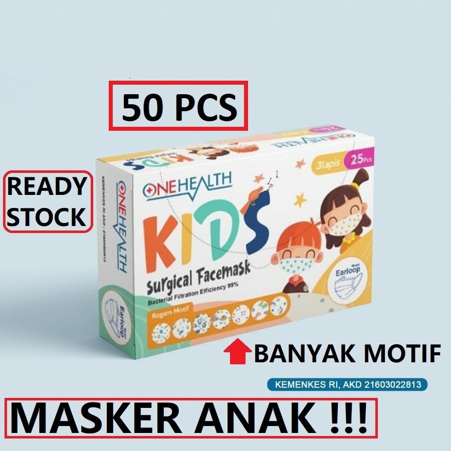 masker anak 3ply masker medis masker lucu masker 3 ply masker motif masker medis 3ply 50PCS