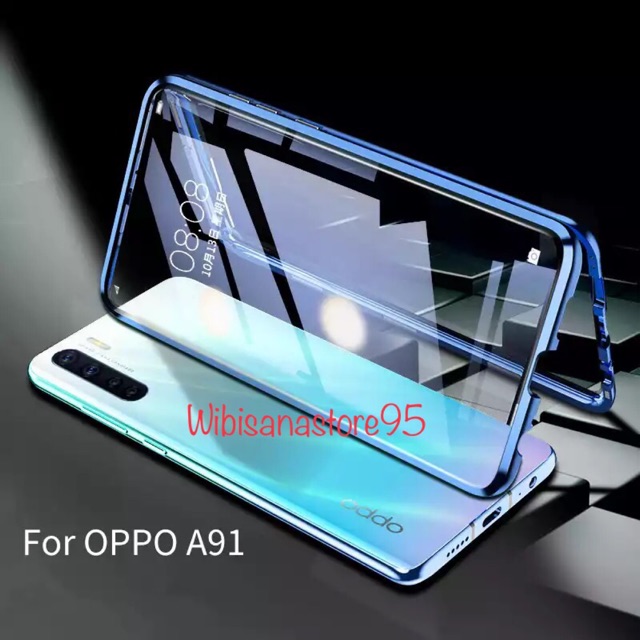 Ws95 Original Magnetic Glass Case Sarung Hp Oppo A91 2020 2 In 1 Casing Cover High Quality A 91 Shopee Indonesia