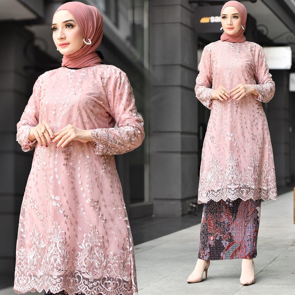 Kebaya Tunik Brukat Modern / Kebaya Kurung Bokat / Kebaya Modern / Kebaya Wisuda / Kebaya Pesta / Setelan Kebaya Modern