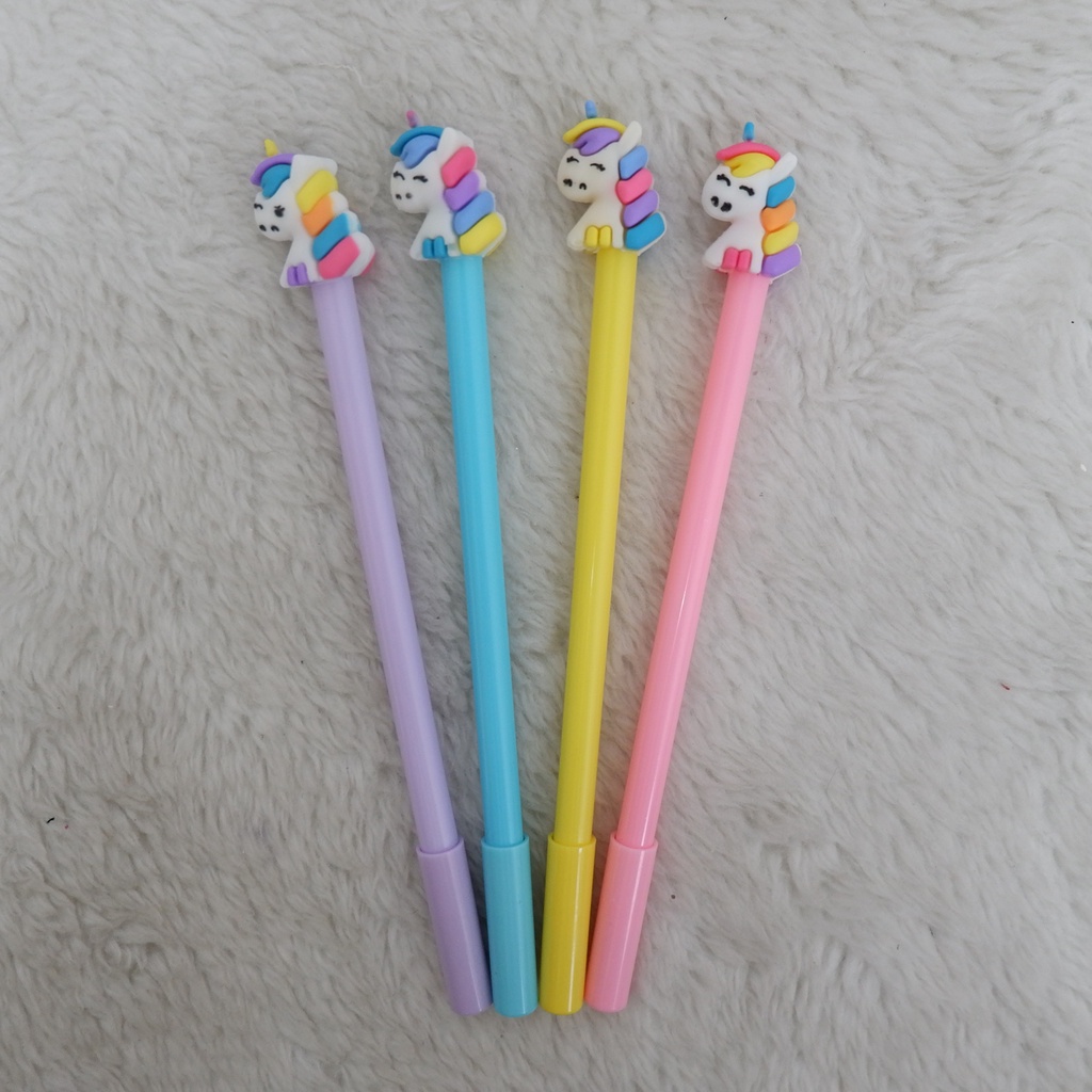 

GEL PEN #41156 Pulpen Gel Bahan Rubber Karakter Fancy