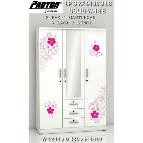 Lemari Pakaian 3 Pintu  LP3KF 9180 3 LC P