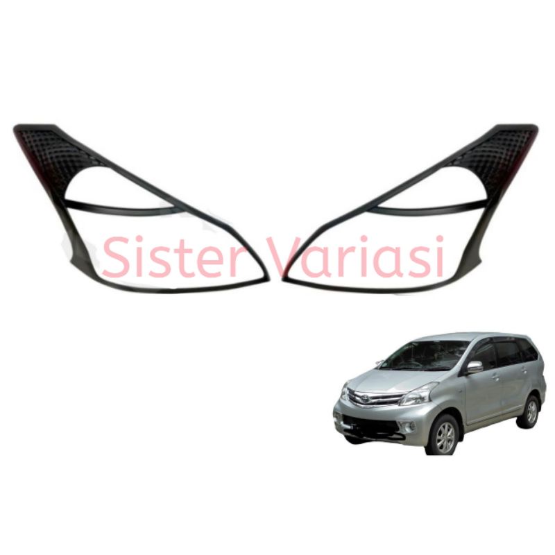 Garnish Lampu Depan All New Avanza 2012 2014 Hitam