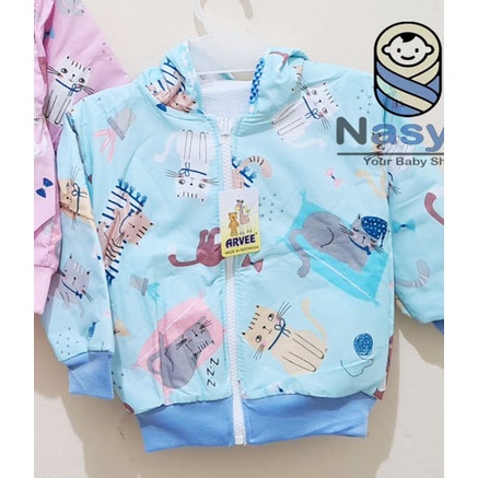 [SH-002] Jaket Bayi / Jaket Anak Keren-kucing - biru