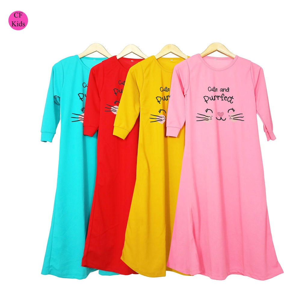 Gamis Anak Perempuan DTF Cute Rabbit CF Kids