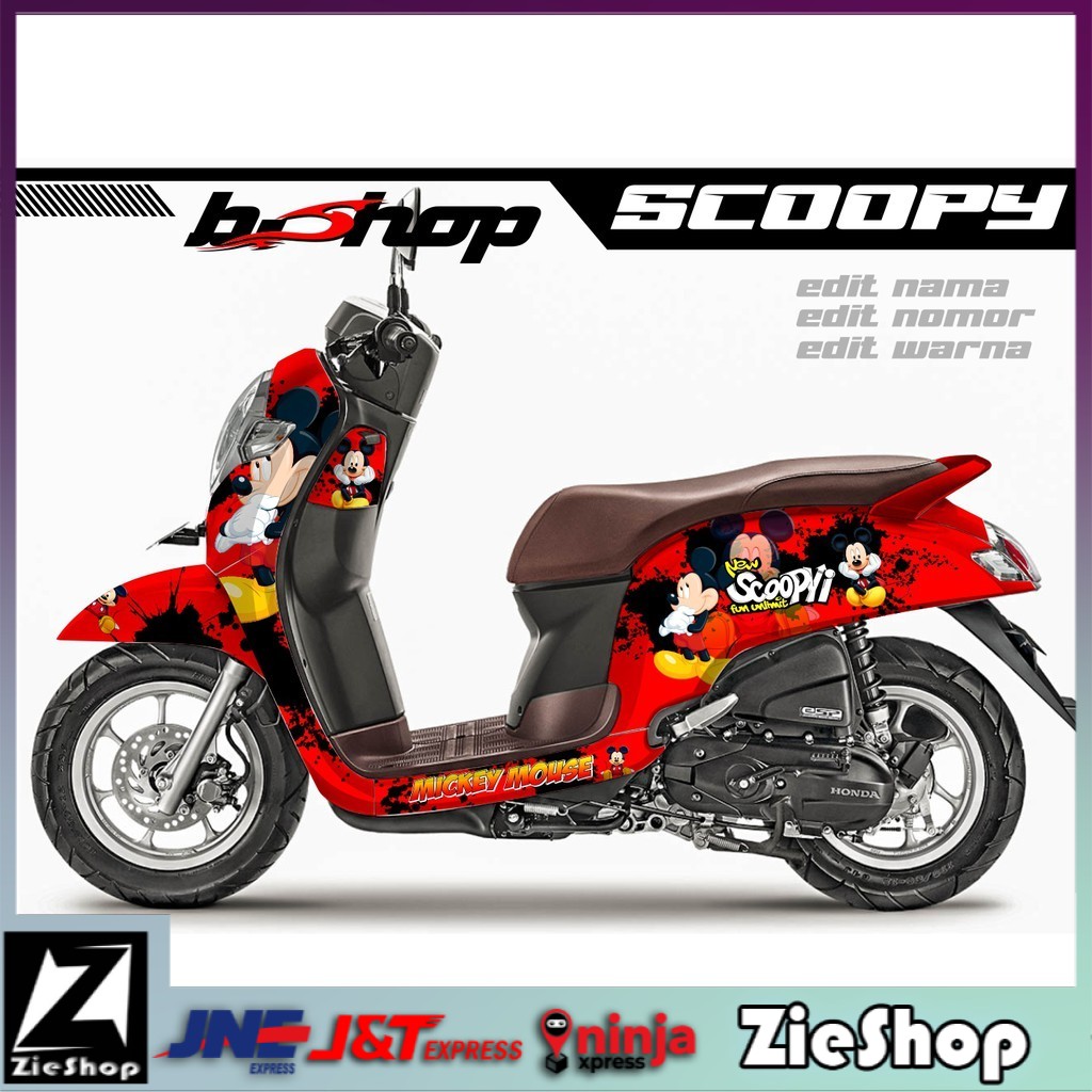 Striping scoopy full body Decal motor scoopy fi variasi Stiker motor variasi full motif terbaru