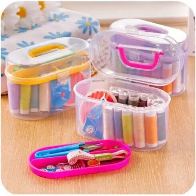 Kotak/box Set Jahit Mini / Peralatan Menjahit / Sewing Kit