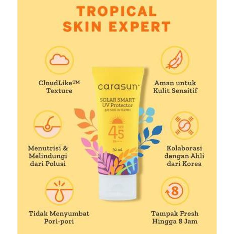 Carasun Solar Smart UV Protector SPF 45 PA++++ 30ml - Sunscreen sunblok