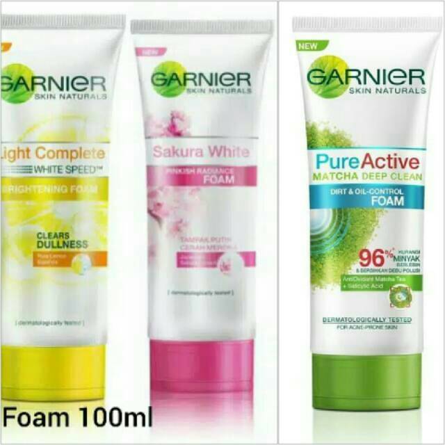 Garnier Facial Foam 100ml//krim Spf 19 20ml ORIGINAL-BPOM