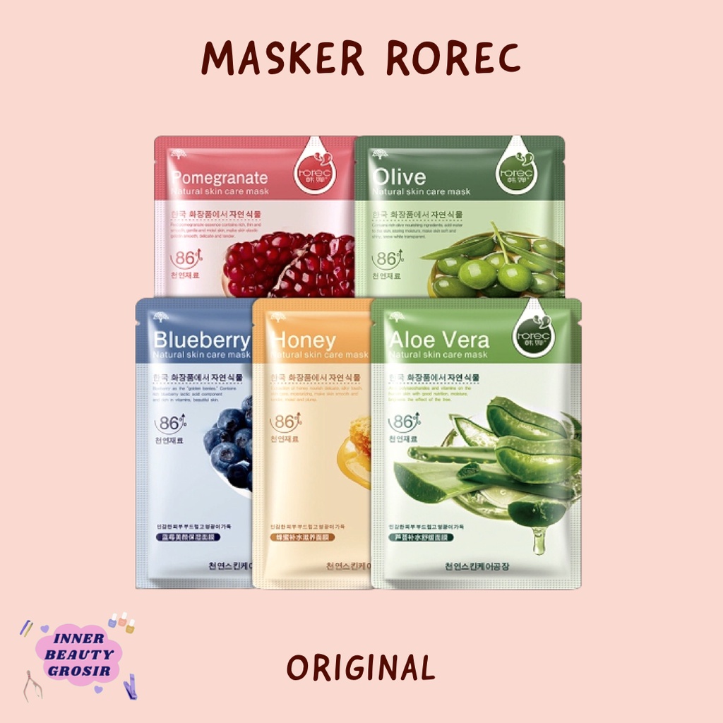 Masker Rorec Original / Sheet Mask Rorec