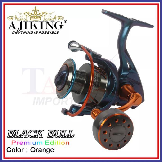 Sale Ajiking Reel Black Bull Premium Edition Unique Colour - Biru, 1000 Terlaris