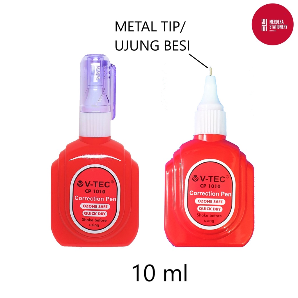 

Tip-X/Correction/Corection/Tip-Ex/Tipex Cair Pen V-TEC CP 1010 Murah 10 ml Metal Tip/Ujung Besi
