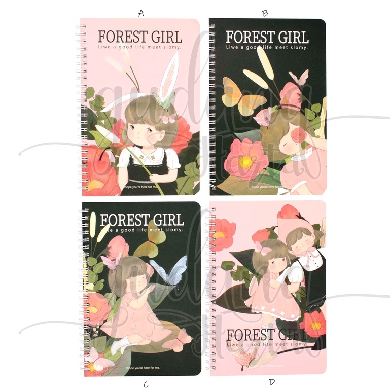 

GCC Notebook A5 Spiral Forest Girl Buku Motif Cewek Taman GCC 308838