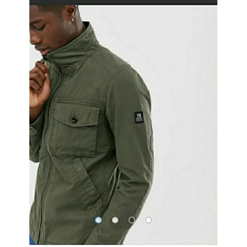 

Tom Tailor – Utility-Jacke in grüner Waschung