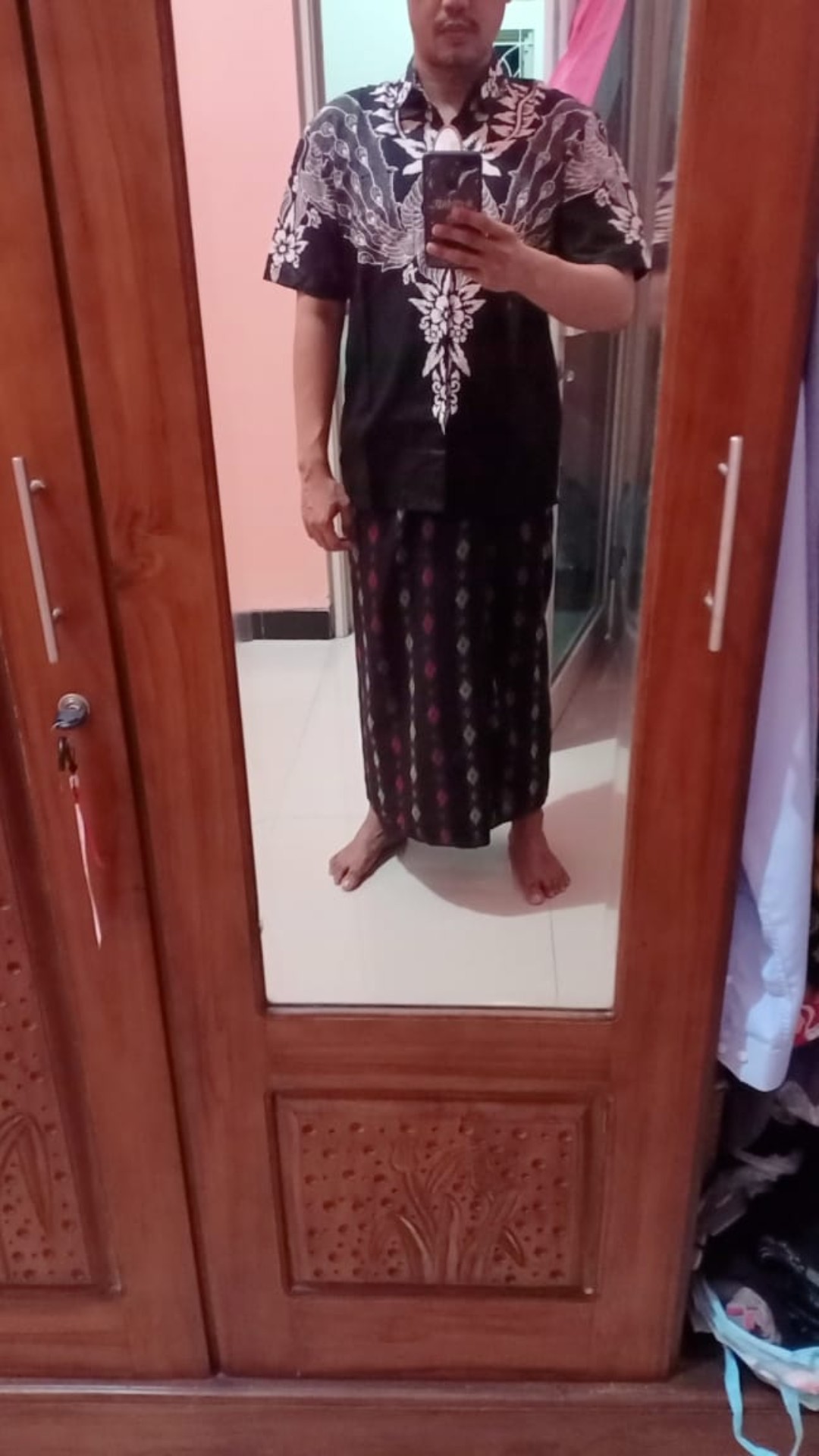 Bswart Batik Hrb026 Kenongo Hem Pendek Anjani Biru Pekalongan M L Xl Batik Pria Murah Modern Grosir