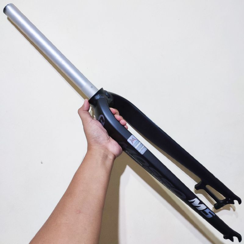 Fork Garpu Rigid Mosso M5 Black Grey Alloy Sepeda Mtb 26 27.5 29 Inch 700c Discbrake Only