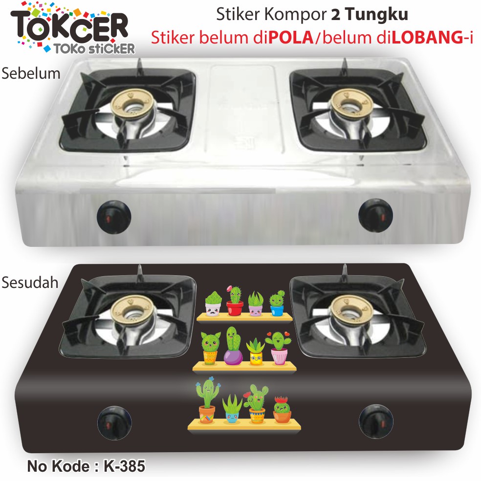 Stiker Kompor 2 Tungku KAKTUS