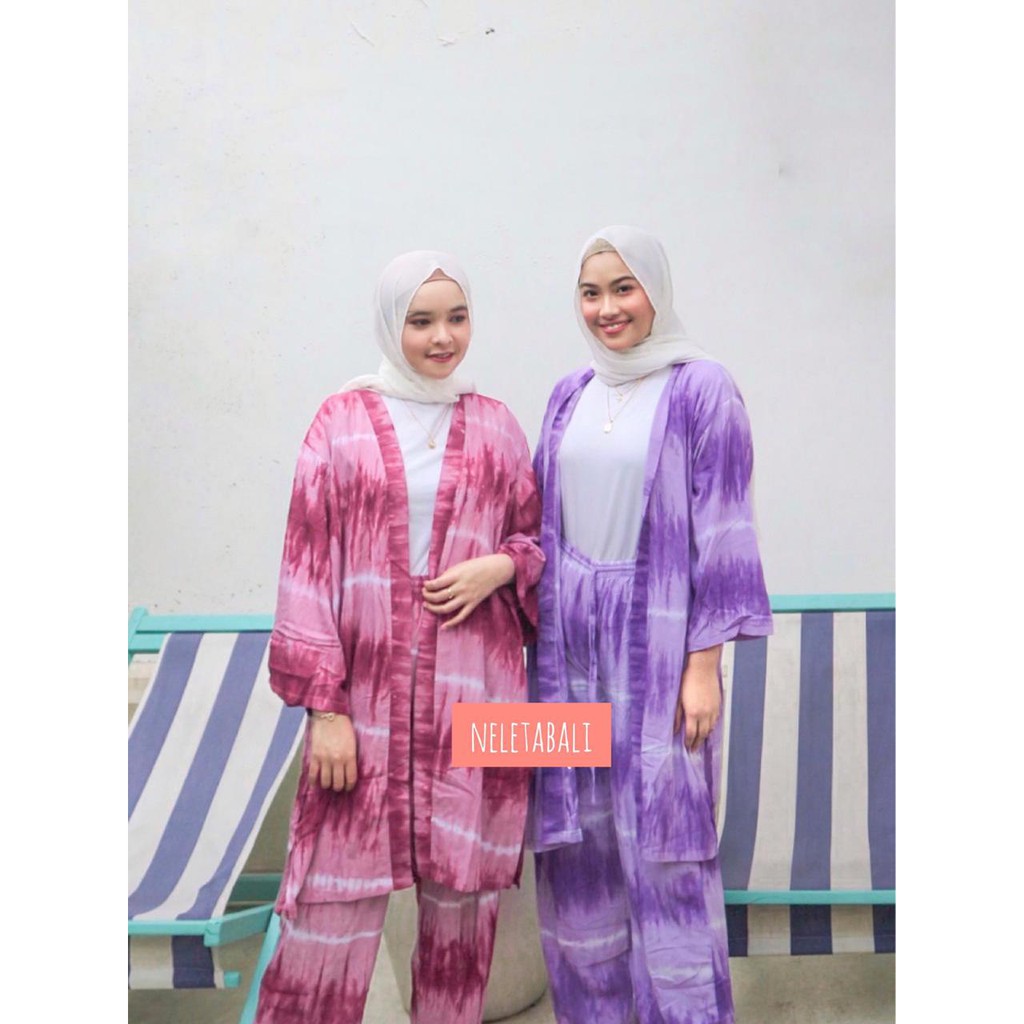 One Set Outer Rayon Bali / Outer Set Tie Dye Bali