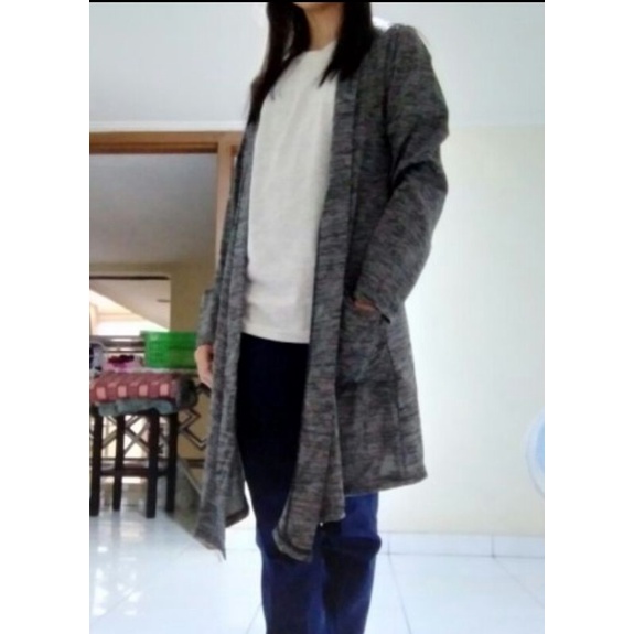 PROMO MURAH Cardigan Spandex Kantong 2 Outer