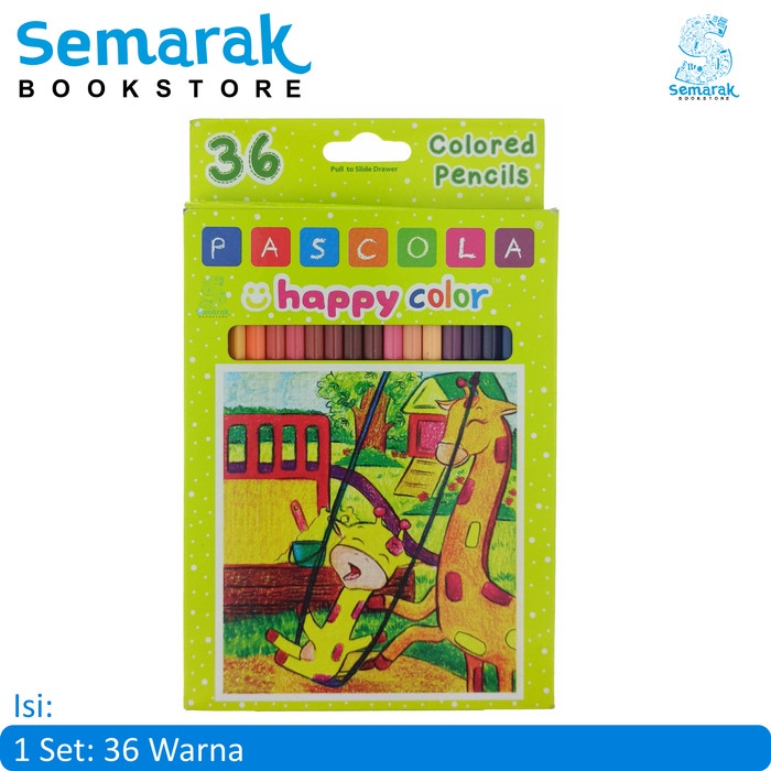 

Berkualitas Pensil Warna Pascola Happy Color 36 Warna Hemat