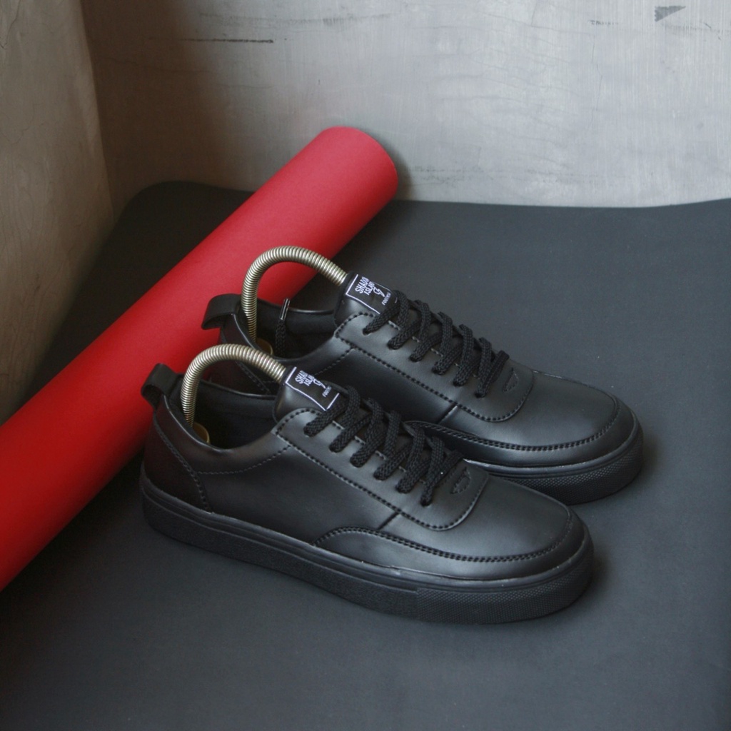 ROVER BLACK - Sneaker Kasual Pria Bahan Kulit Formal Santai - Bergaransi