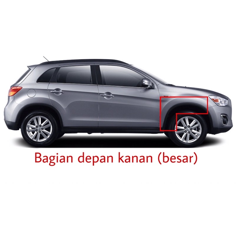 Over Fender / kulit jeruk bagian kanan depan (besar) Outlander Sport