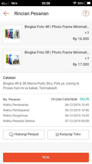 Bingkai Foto 5r Putih Lis Silver | Photo Frame Minimalis | Pigura Unik