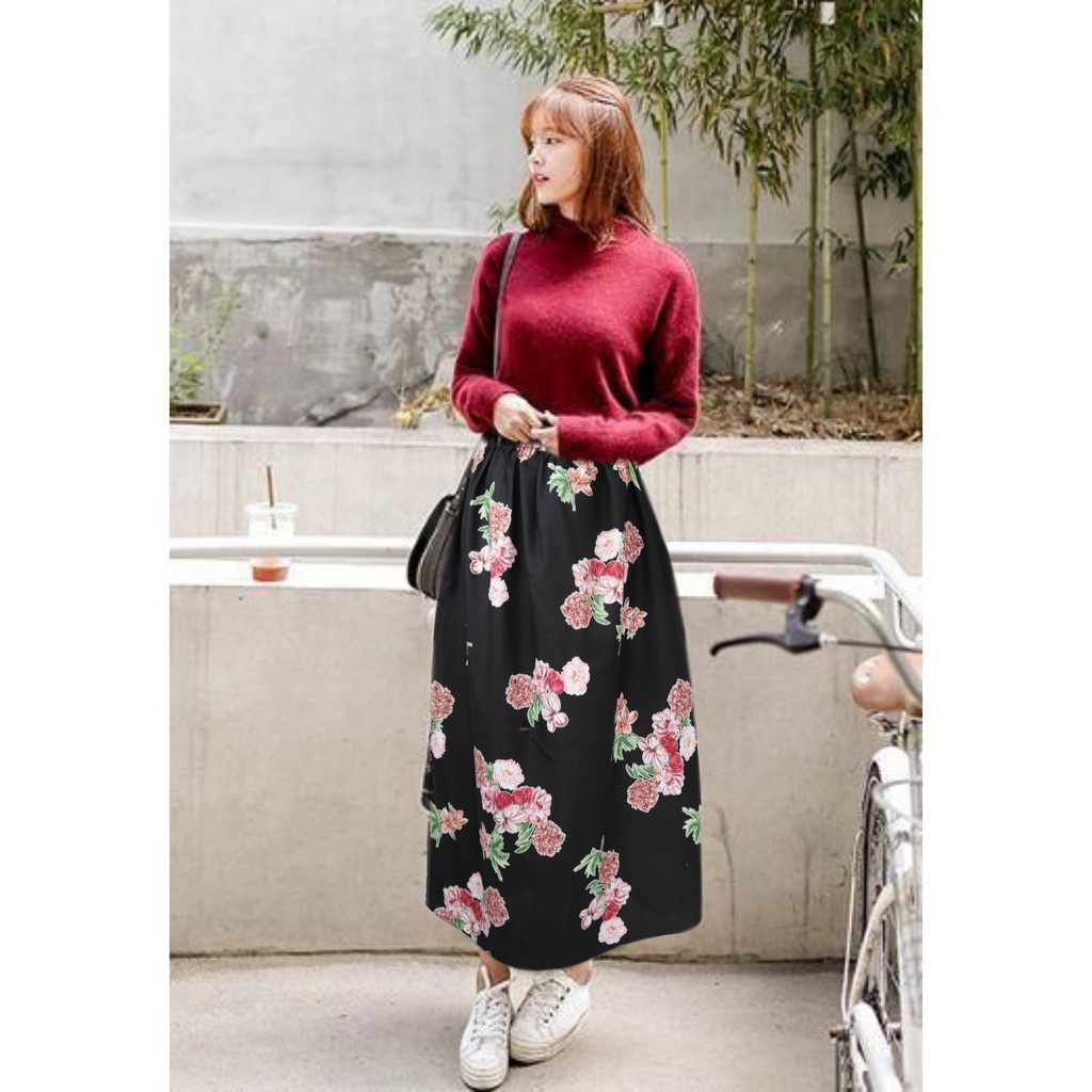 IZANY Rok Wolfis Panjang Banyak Motif-MIXTURE NEW BLACK