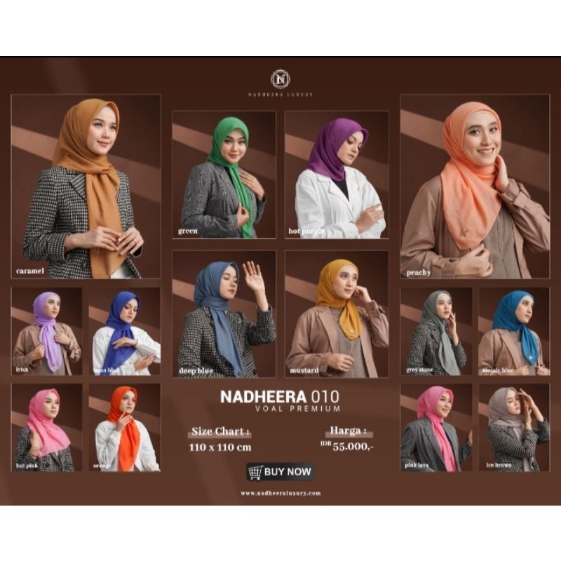 Jilbab voal segiempat -N10 nadheera luxury
