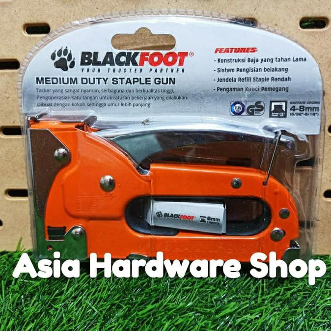 

Staple Gun BLACKFOOT Staples Alat Tembak Steples Hekter Jok 4 6 8 mm
