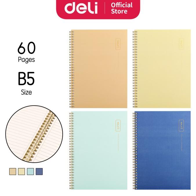 

Deli Loose-Leaf Buku Notebook spiral B5 60 lembar LB560