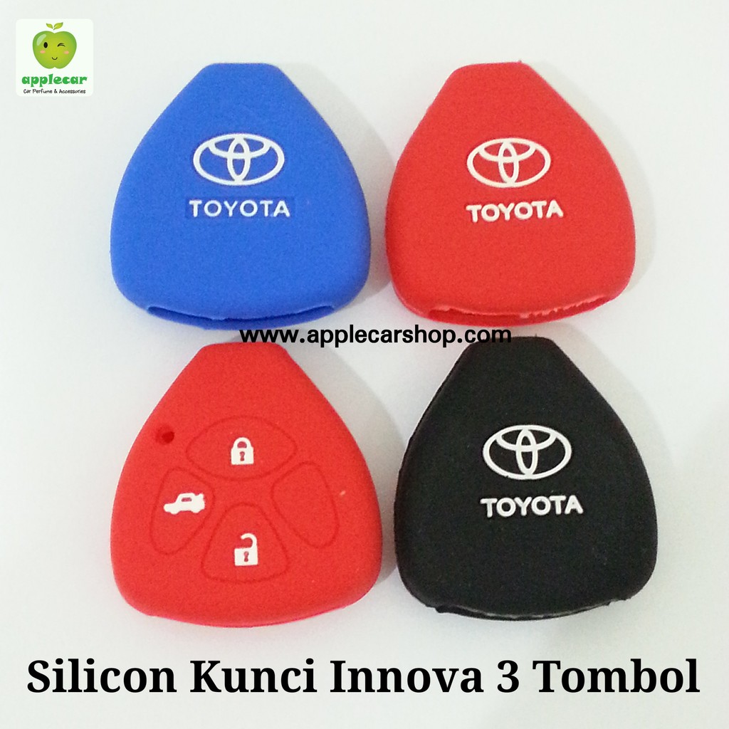 Cover kondom sarung silicon  silikon remote kunci mobil toyota Innova 3 tombol