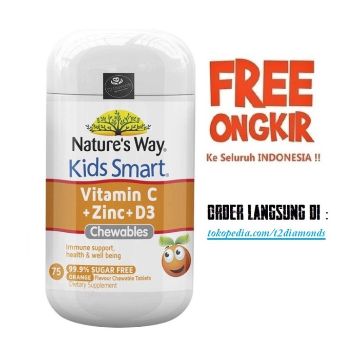 Nature'S Way Kids Smart Vitamin C Zinc D3 Immune Anak Natures Nature Vit Anak -