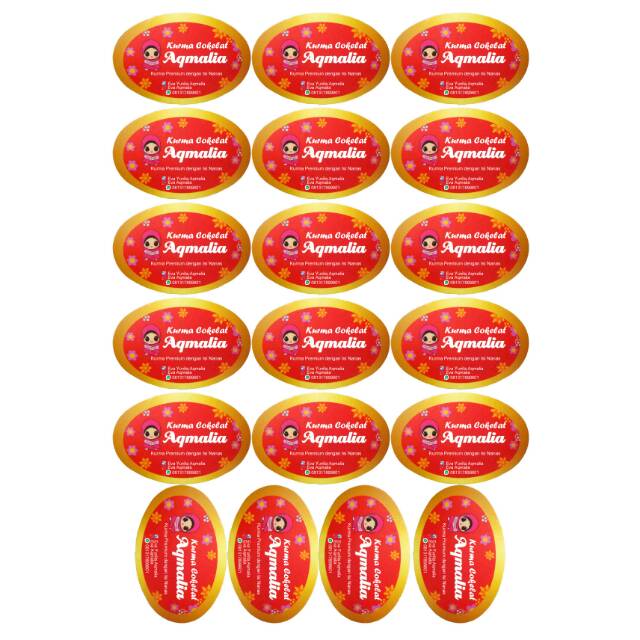 

Sticker label toples kemasan kue