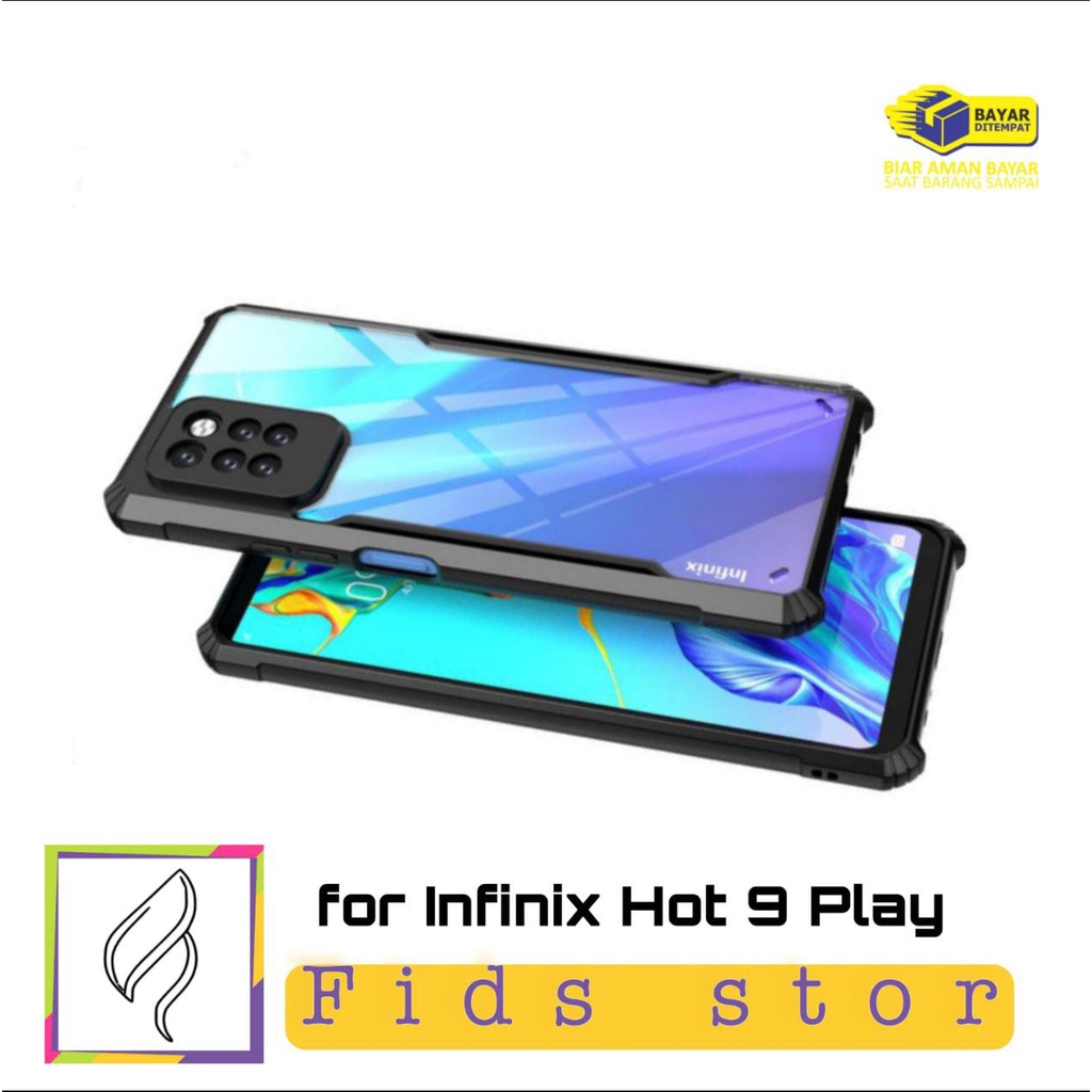 PROMO CASE INFINIX HOT 9 PLAY SHOCKPROOF Casing Xundd Transparan Clear Pelindung HP Sampul