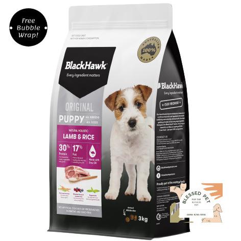 BLACKHAWK Dog Food Dry Adult / BLACK HAWK Puppy LAMB & RICE 3KG