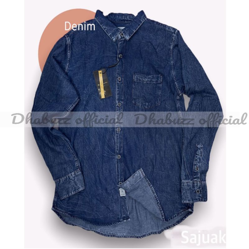 BAJU KEMEJA KERAH KERJA PRIA LENGAN PANJANG NEW COLOR JF DENIM ORIGINAL SAJUAK