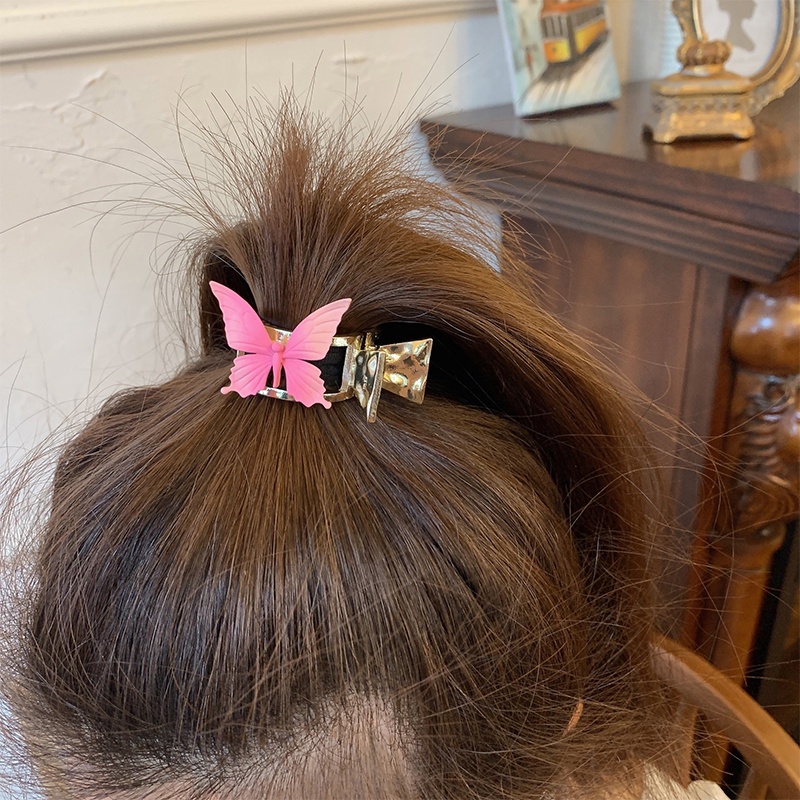 Jepit Rambut Model Butterfly Flower High Ponytail Gaya Korea Untuk Wanita