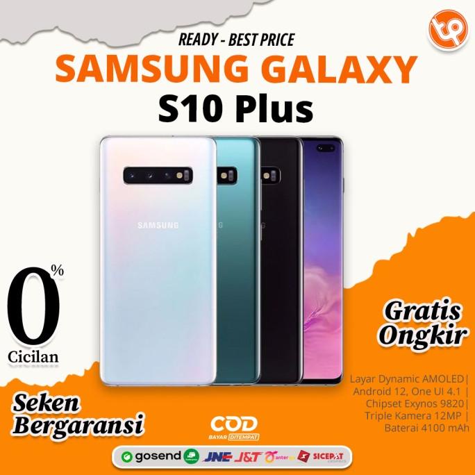 [ Hp Bekas / Second ] Samsung Galaxy S10 Plus 128 Resmi Sein Mulus Mantap - Handphone Bekas / Second