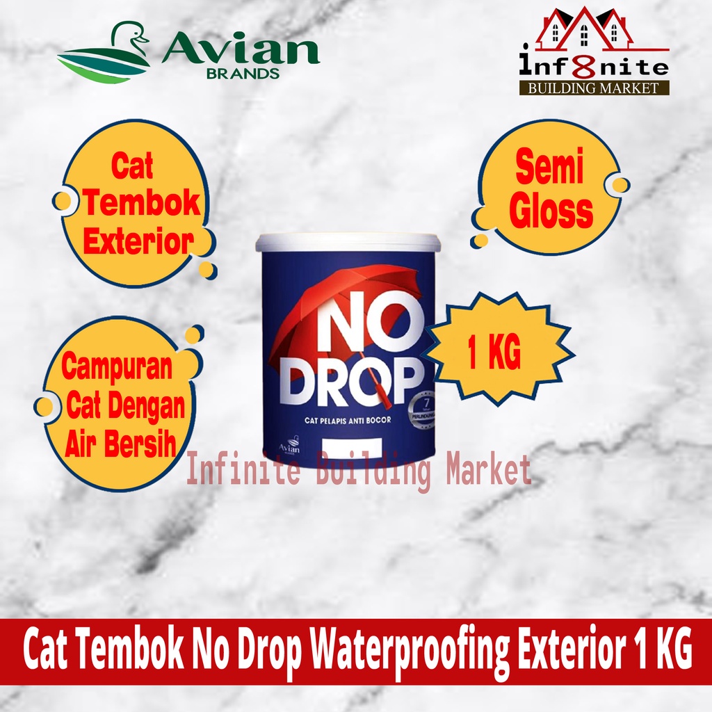 Cat Tembok No Drop Waterproofing Exterior Cat Nodrop Anti Bocor 1 KG