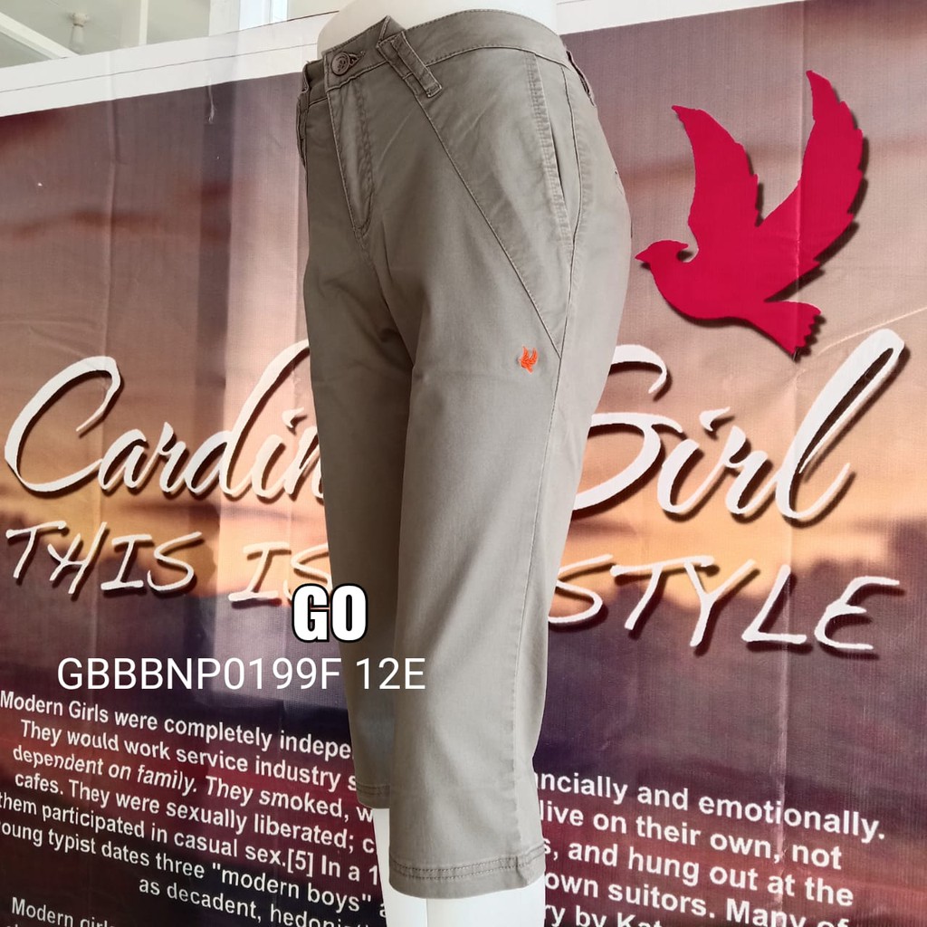 gof CARDINAL CELANA BAHAN 7/8 Pakaian Wanita Celana Katun Casual Original Cardinal