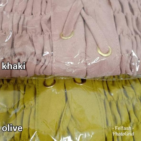 BEST SELLER Atasan baju blouse top sabrina kerut rope tali crop .....