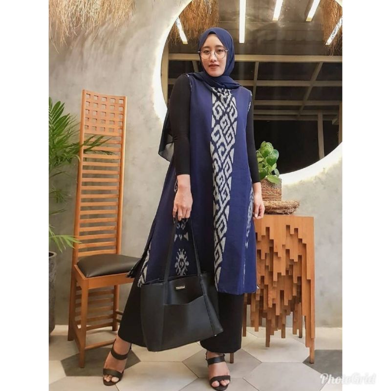 Dresss tenun jepara ethnik/tunik tenun/dress wanita