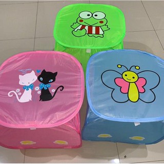  KERANJANG  BAJU  KOTOR LIPAT MOTIF JUMBO  LAUNDRY BAG HAMPER 