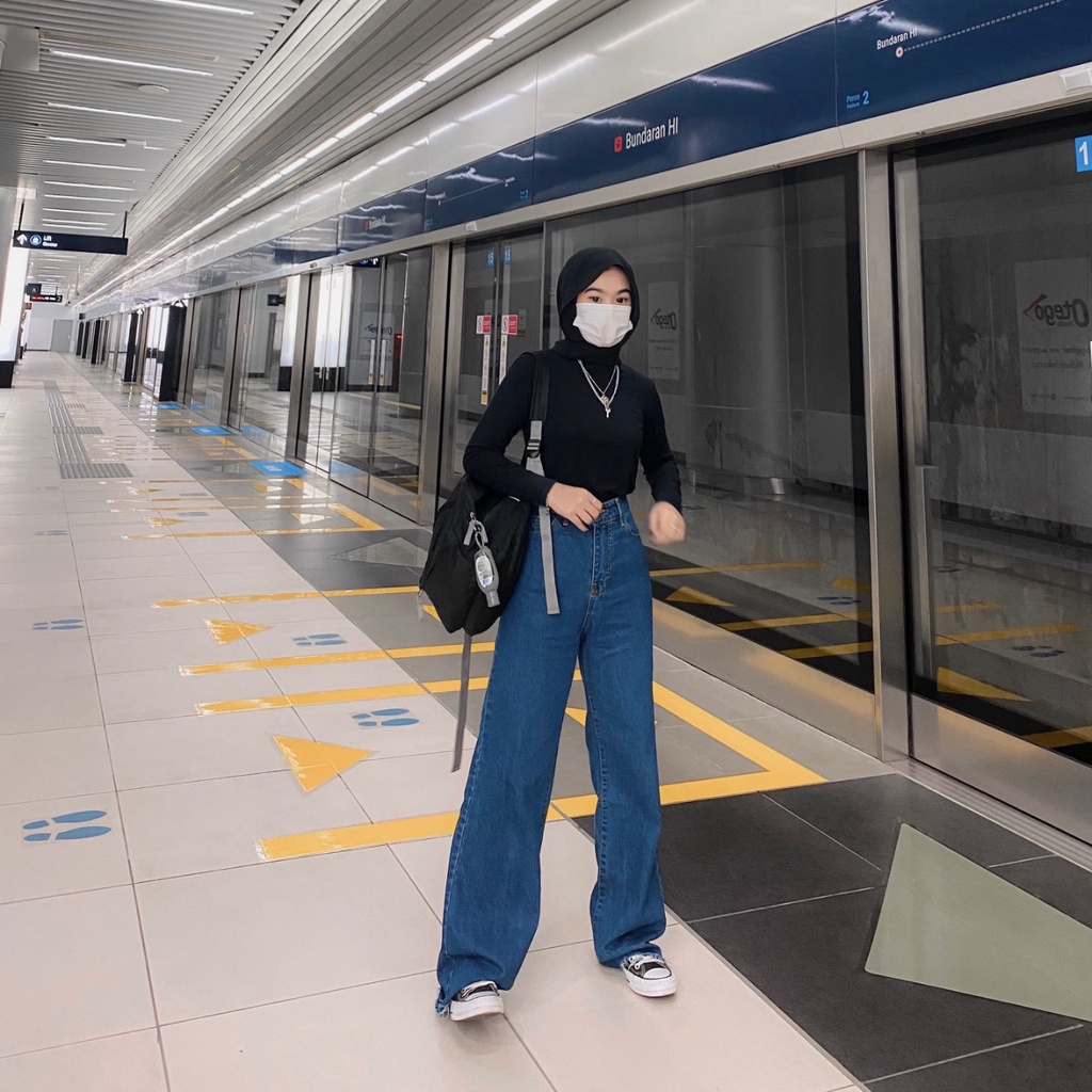 SANIA DENIM PANTS (Jeans High Waist &amp; Unfinished Jeans)