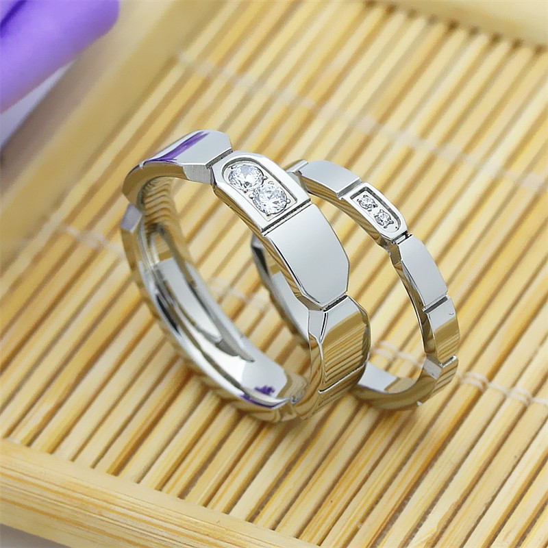 [TOP SELLER] Cincin Couple Titanium C063 / Cincin Nikah titanium / Cincin Nikah Couple warna PERAK