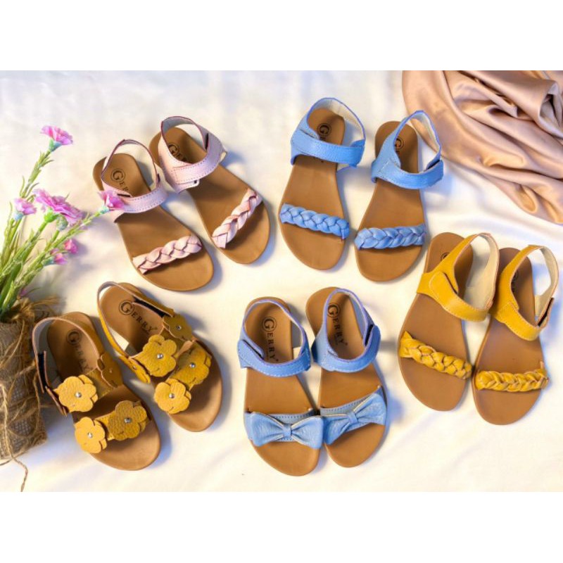 Sandal Anak Perempuan Kulit Asli/ Sepatu Anak Perempuan