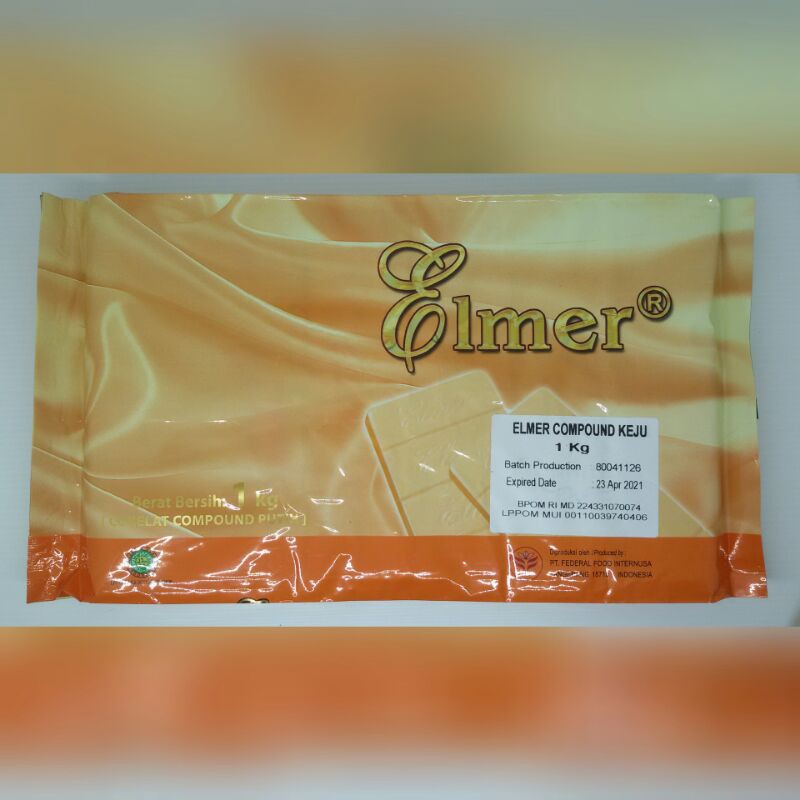 Elmer Compound Cheese 1kg Cokelat Compound Putih Rasa Keju Coklat Batang
